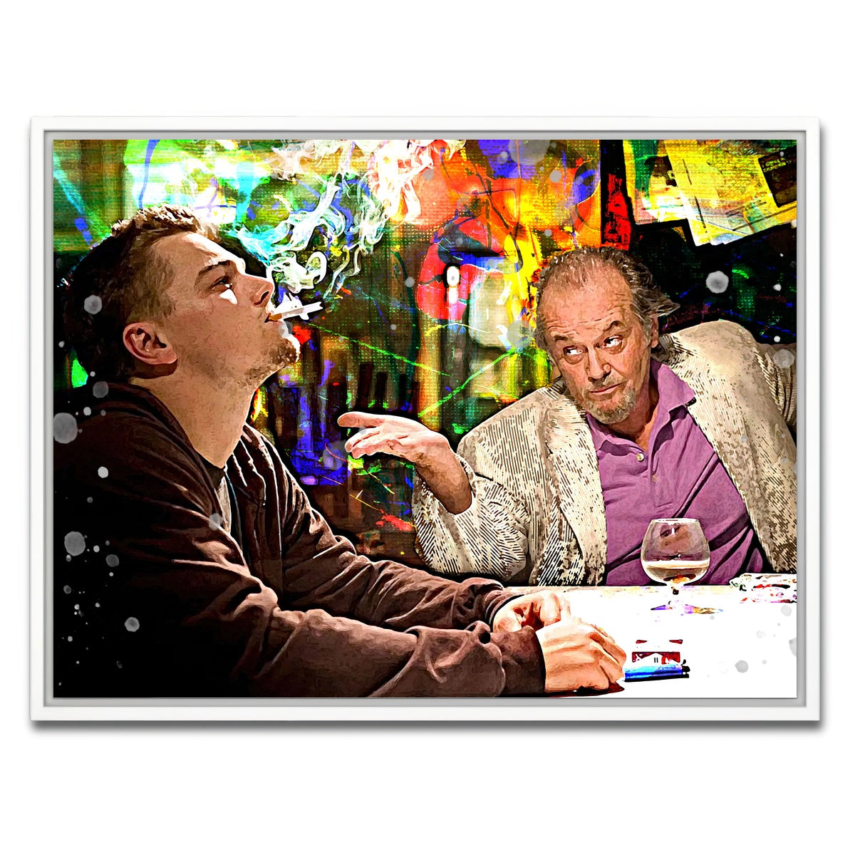 AUTO-MOCKUP WHITE | The Departed - Billy & Costello | 1 Piece | White Framed Canvas | group=4x3