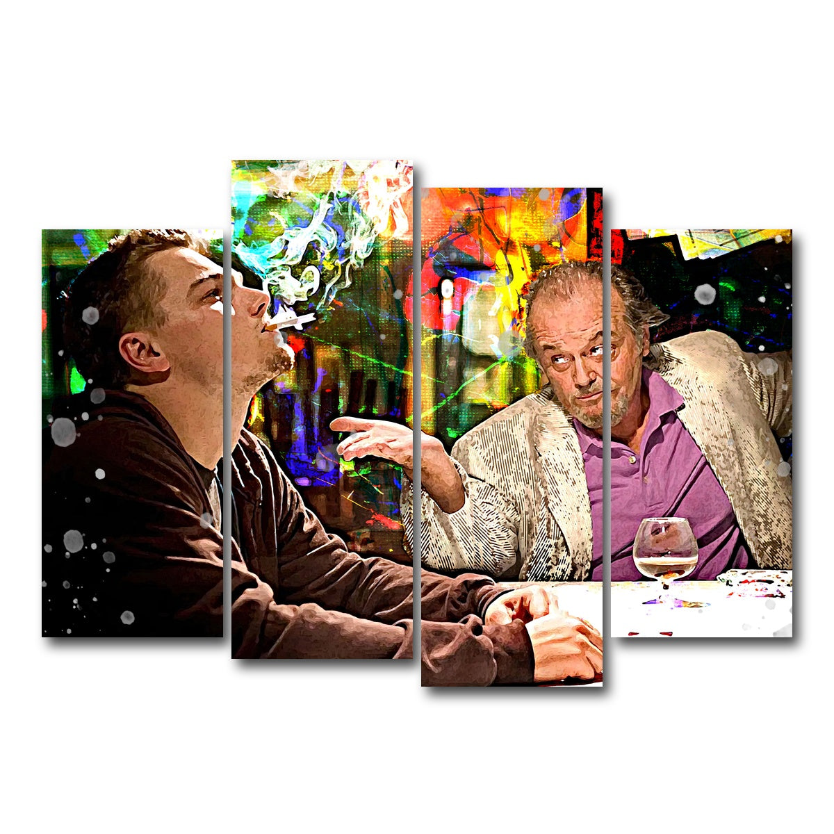 AUTO-MOCKUP WHITE | The Departed - Billy & Costello | 4 Piece | Gallery Wrap Canvas | group=4_normal