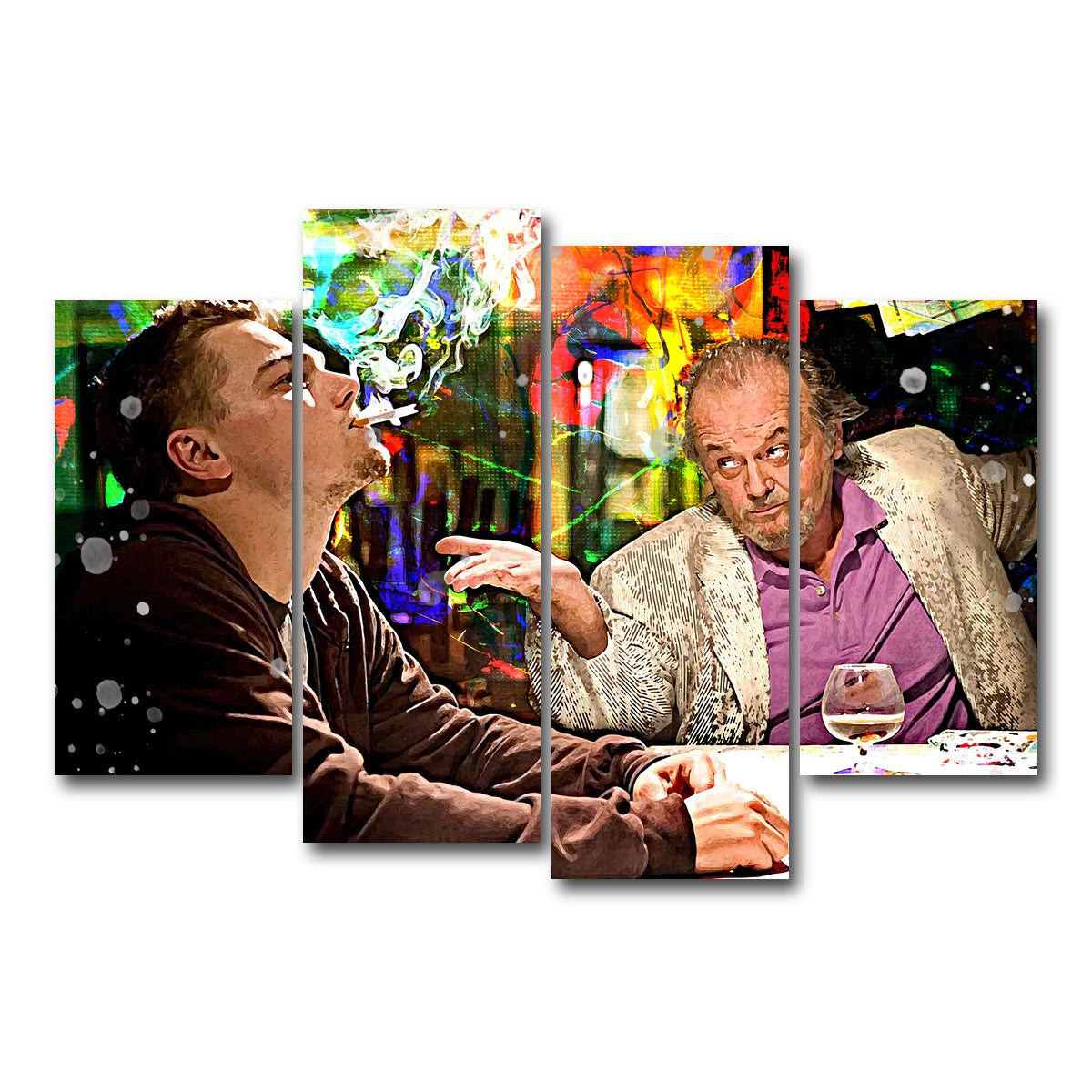 AUTO-MOCKUP WHITE | The Departed - Billy & Costello | 4 Piece | Gallery Wrap Canvas | group=4_short