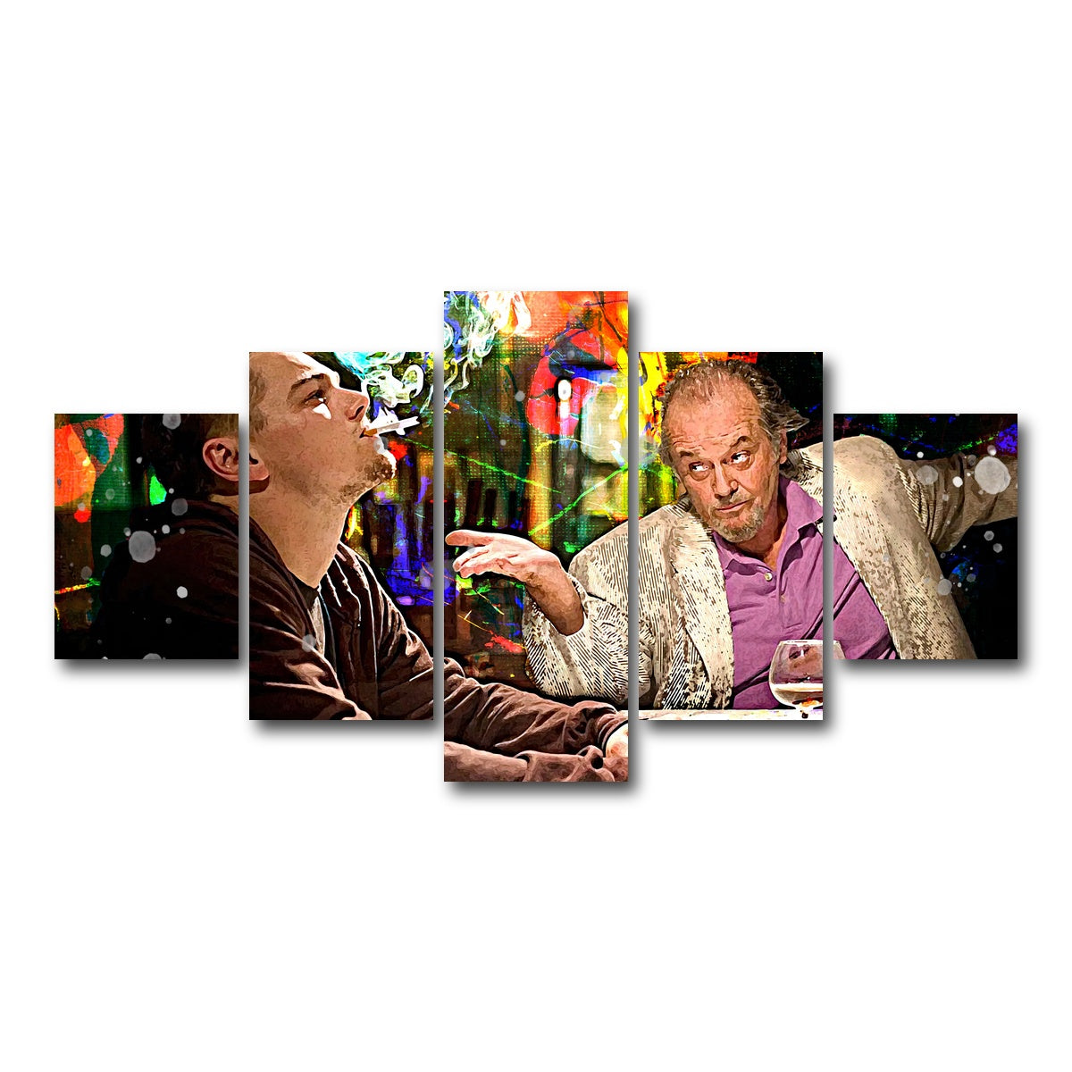 AUTO-MOCKUP WHITE | The Departed - Billy & Costello | 5 Piece | Gallery Wrap Canvas | group=5_short