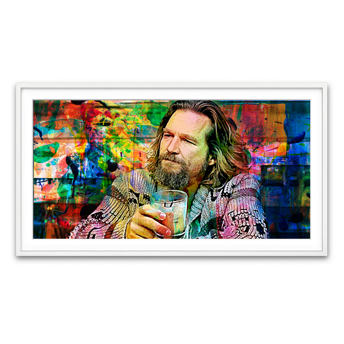 Framed Print 2x1 White