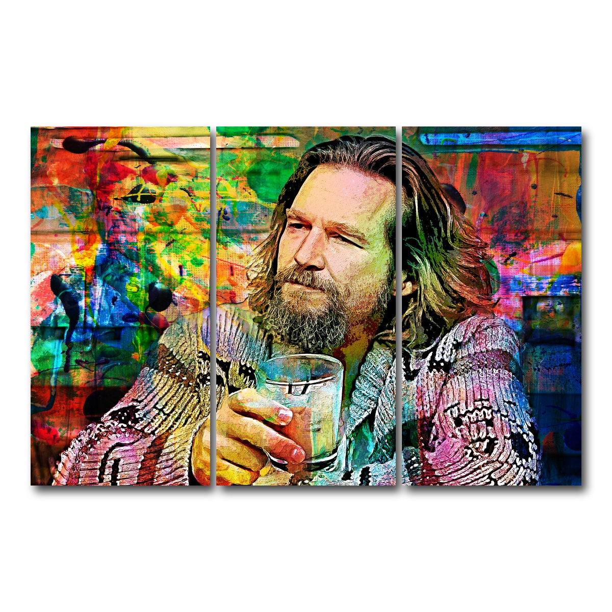 AUTO-MOCKUP WHITE | The Dude All Colors | 3 Piece | Gallery Wrap Canvas | group=12x24
