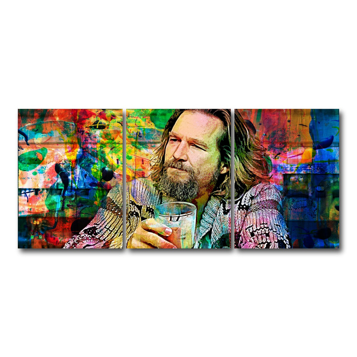 AUTO-MOCKUP WHITE | The Dude All Colors | 3 Piece | Gallery Wrap Canvas | group=18x24