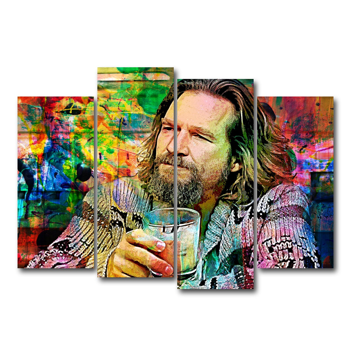 AUTO-MOCKUP WHITE | The Dude All Colors | 4 Piece | Gallery Wrap Canvas | group=4_normal