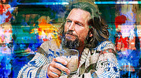 The Dude Vintage Blue Wall Art
