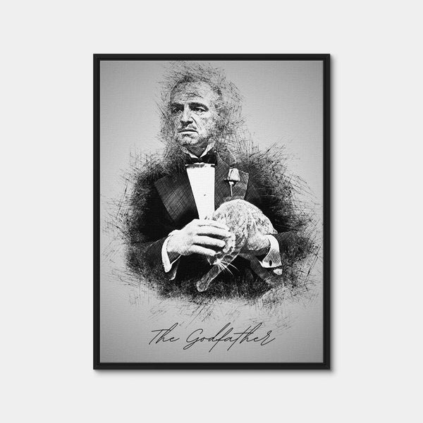 The Godfather Sketch Wall Art — Framed Canvas Format preview