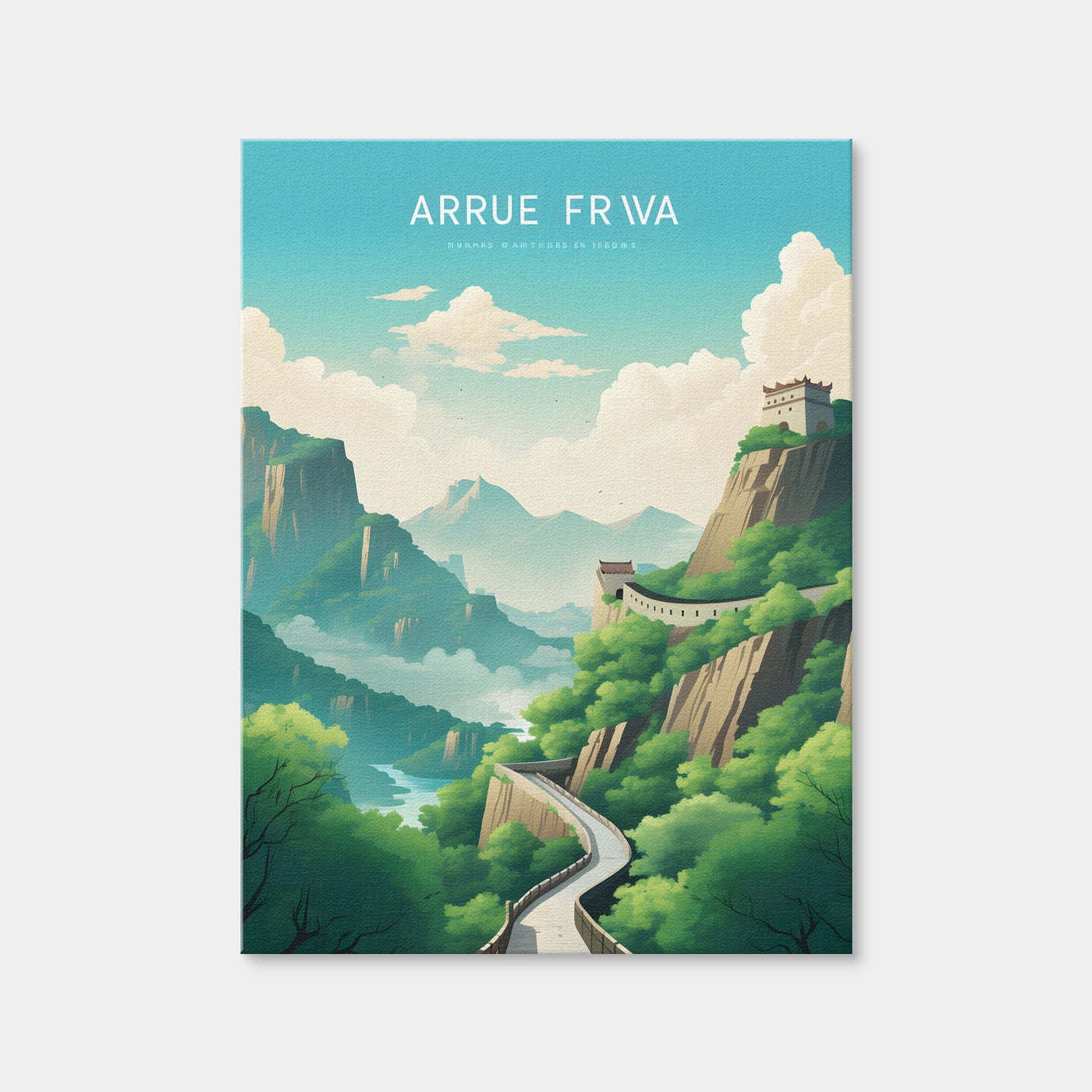 AUTO-MOCKUP WHITE | The Great Wall of China | 1 Piece | Gallery Wrap | group=3x4