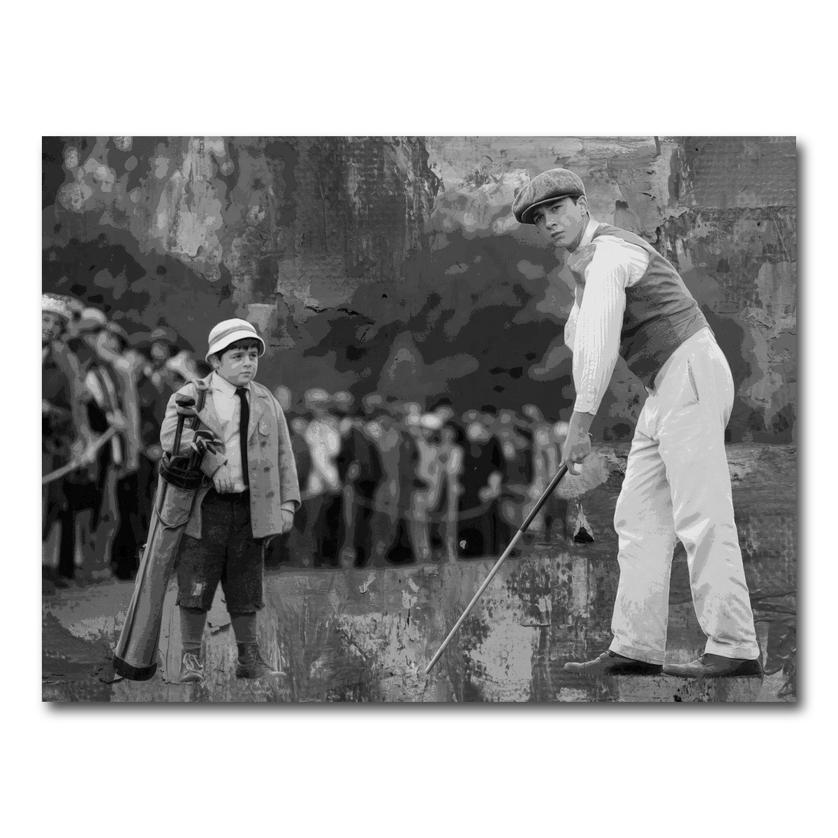 AUTO-MOCKUP WHITE | The Greatest Game - Francis Ouimet Grayscale | 1 Piece | Gallery Wrap Canvas | group=4x3