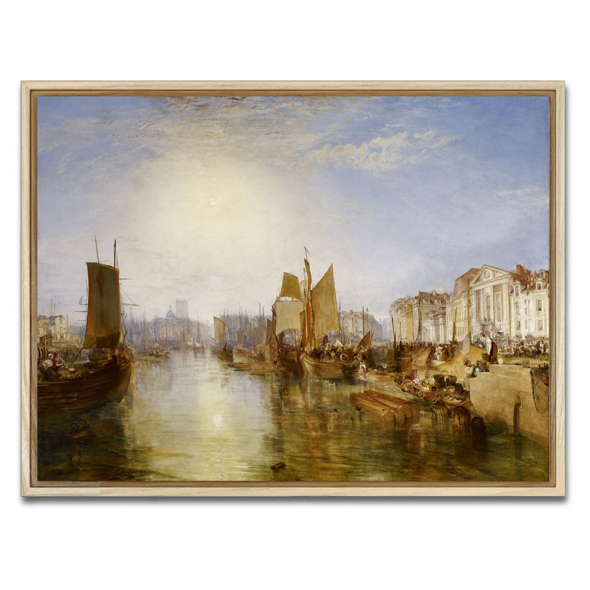 AUTO-MOCKUP WHITE | The Harbor of Dieppe | 1 Piece | Natural Framed Canvas | group=4x3