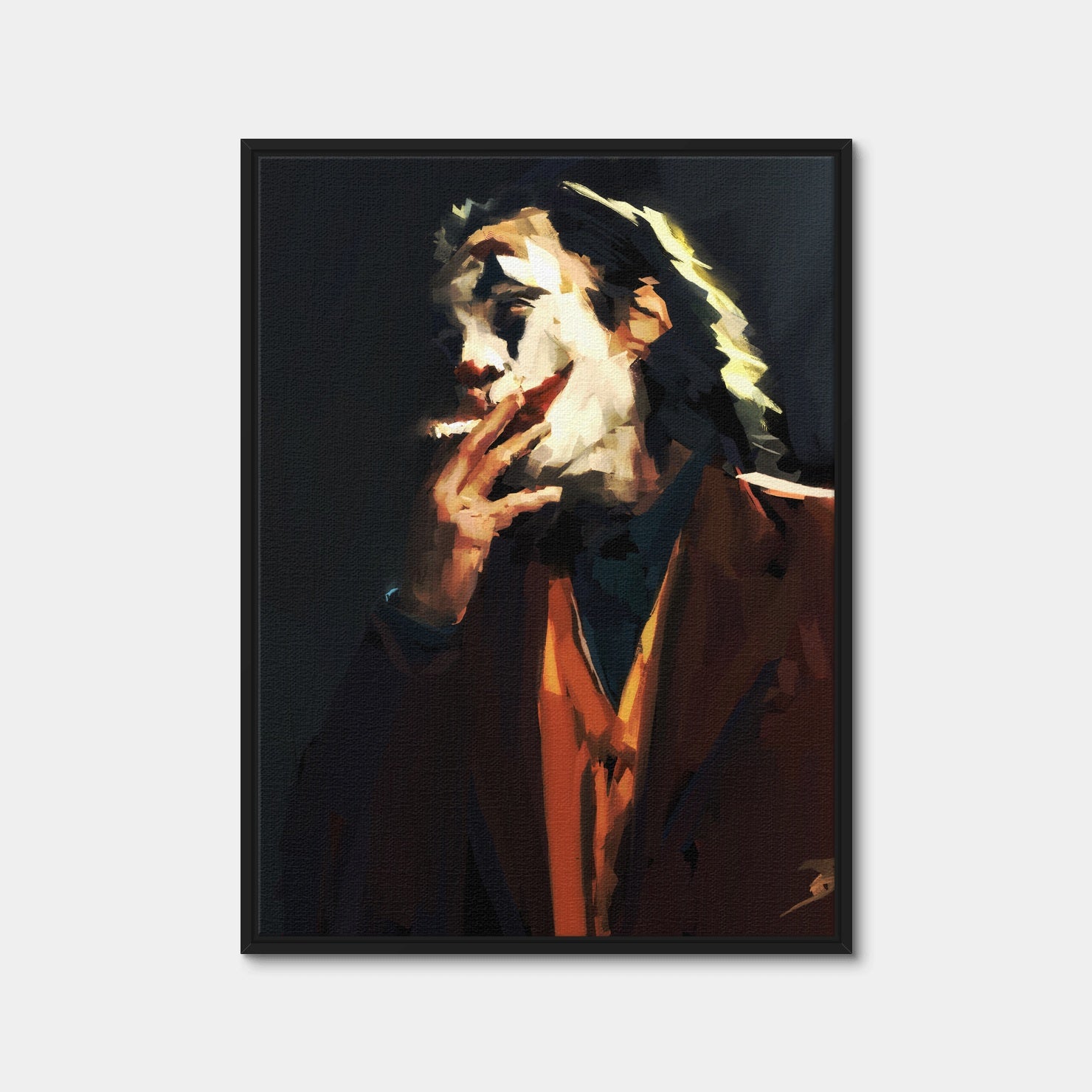 AUTO-MOCKUP WHITE | The Joker Cig | 1 Piece | Black Framed Canvas | group=3x4