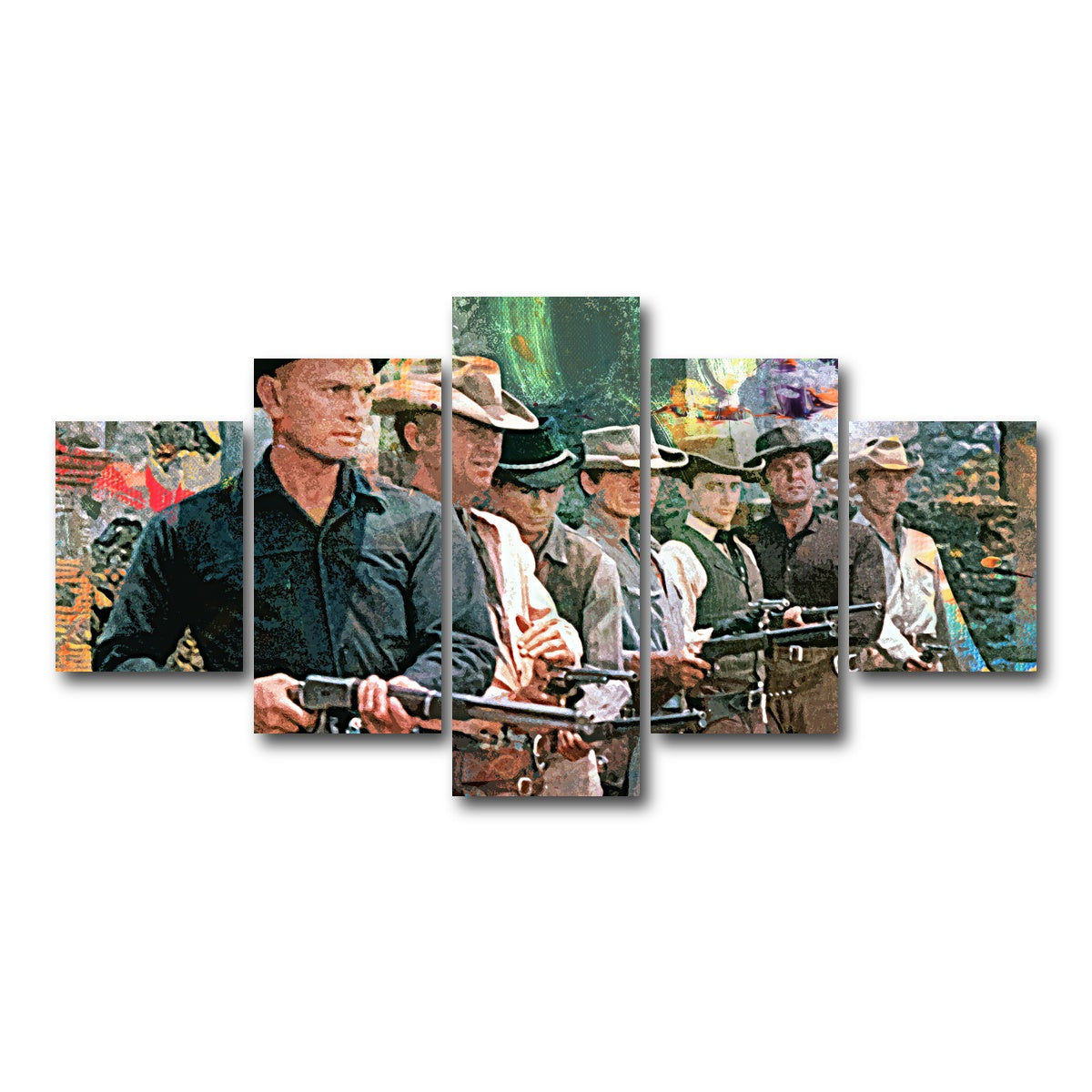 AUTO-MOCKUP WHITE | The Magnificent Seven | 5 Piece | Gallery Wrap Canvas | group=5_short