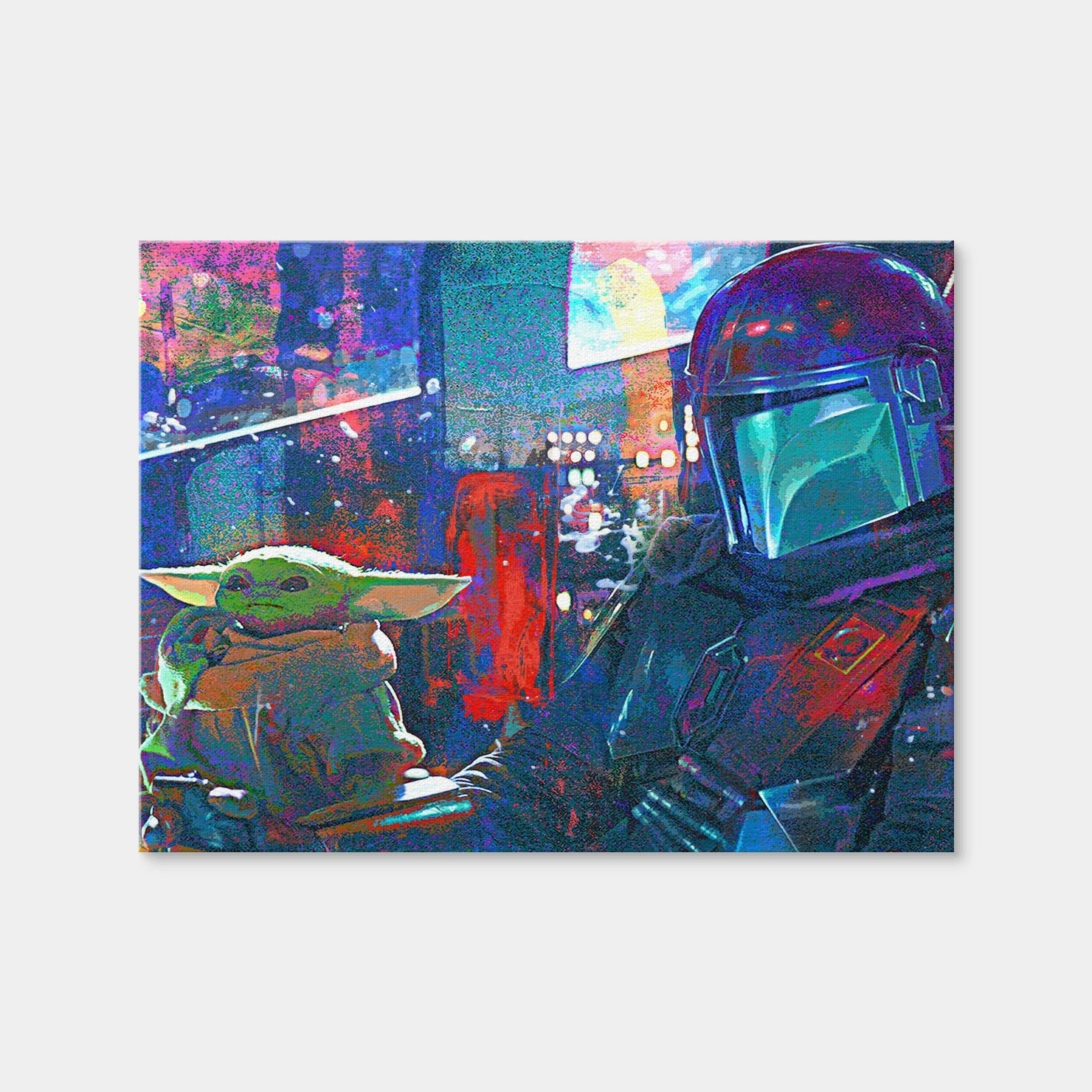 AUTO-MOCKUP WHITE | The Mandalorian Co Pilot | 1 Piece | Gallery Wrap Canvas | group=4x3