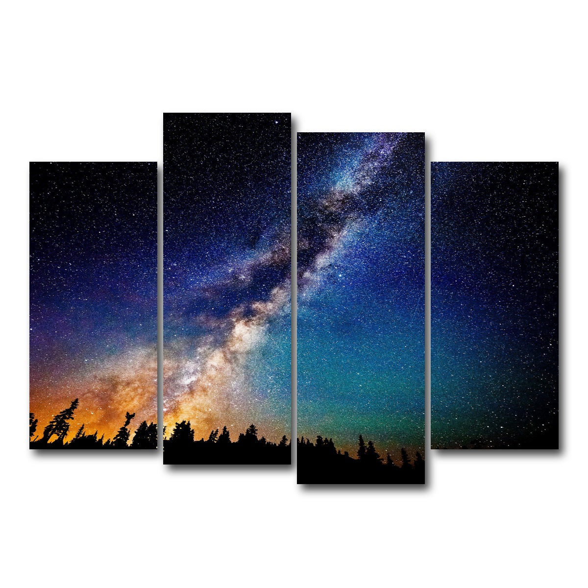 AUTO-MOCKUP WHITE | The Milky Way | 4 Piece | Gallery Wrap Canvas | group=4_normal