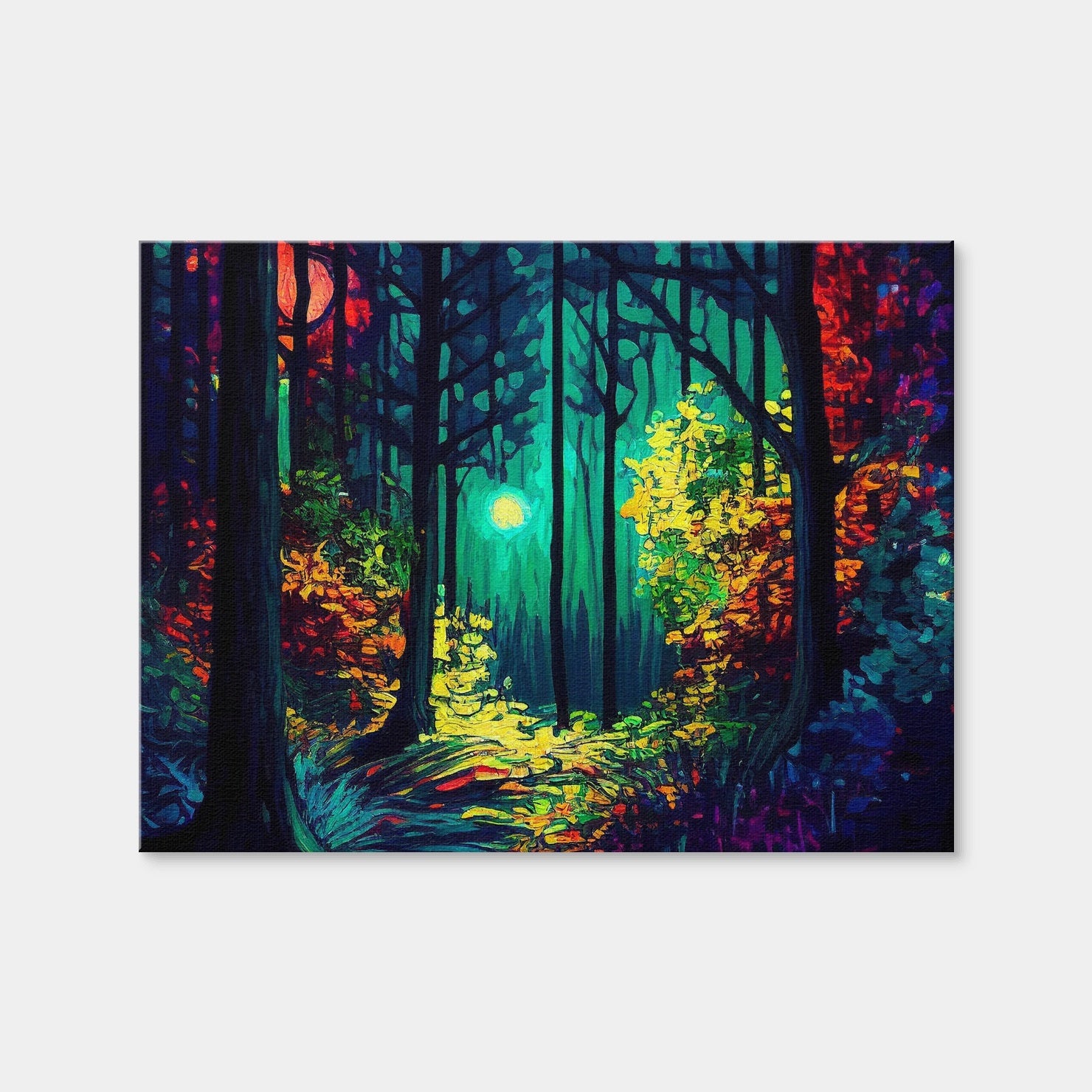 AUTO-MOCKUP WHITE | The Moon Through The Forest | 1 Piece | Gallery Wrap | group=4x3