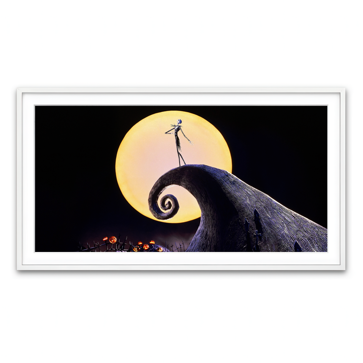 Framed Print 2x1 White