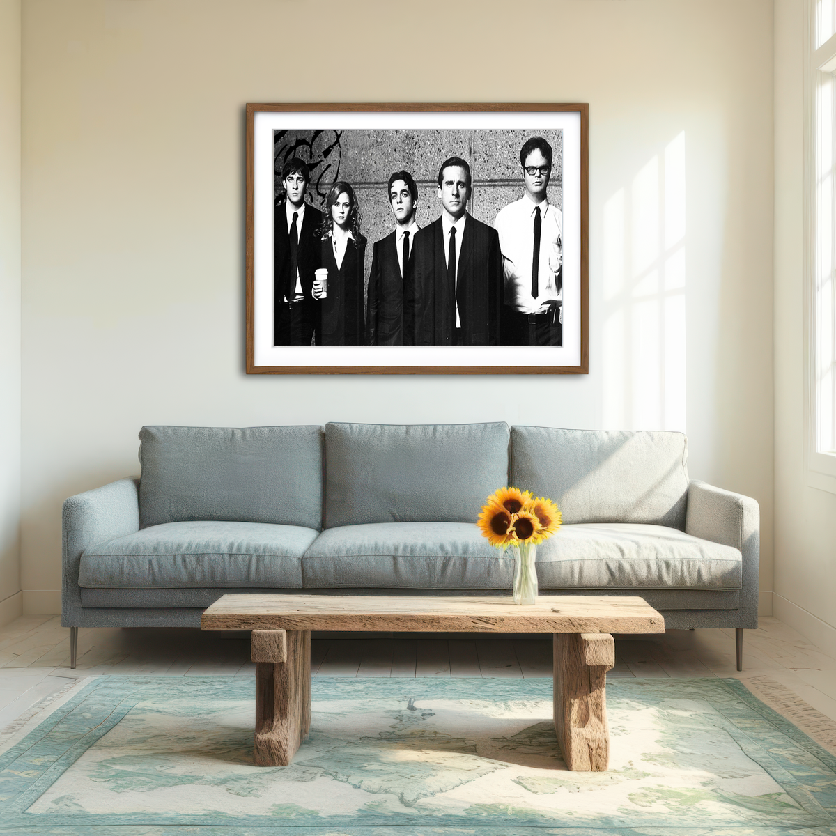 AUTO-MOCKUP ROOM | The Office Grayscale Wall Art