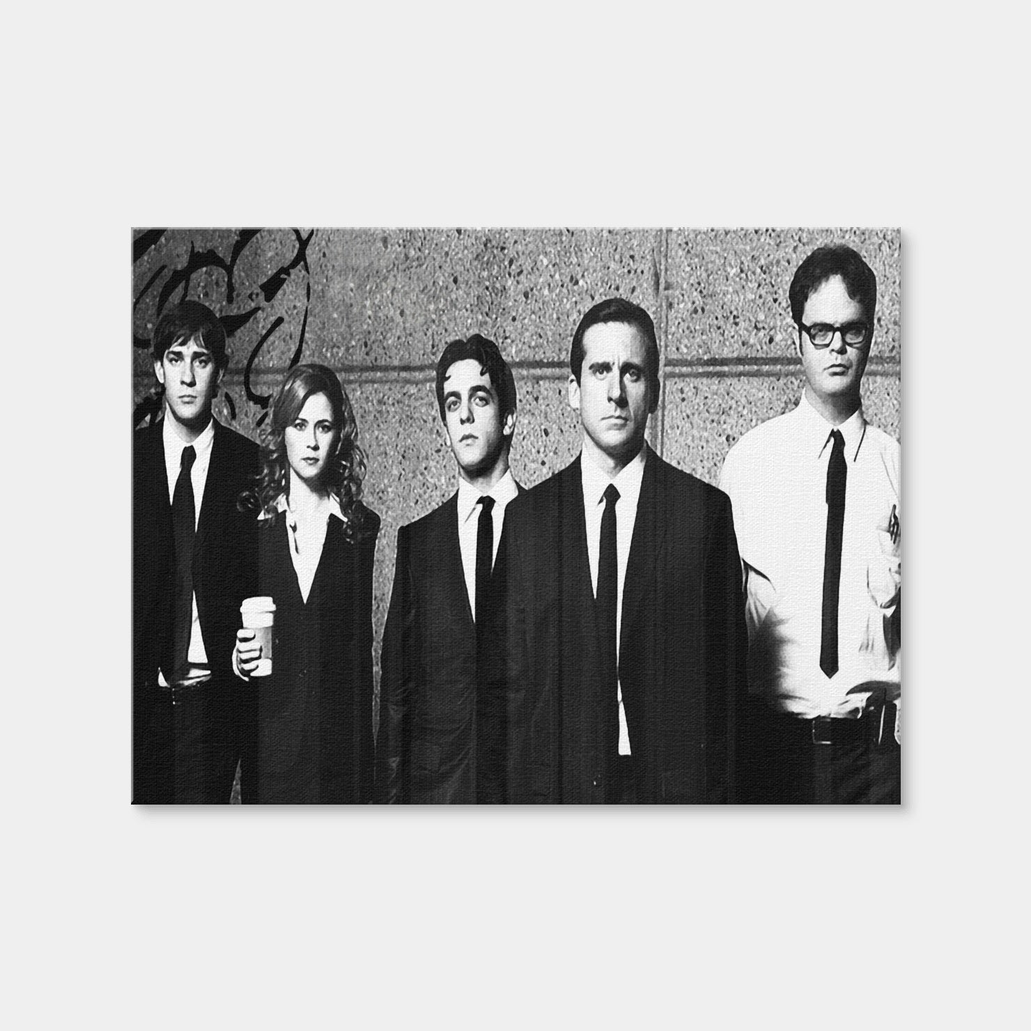 AUTO-MOCKUP WHITE | The Office Grayscale | 1 Piece | Gallery Wrap | group=4x3