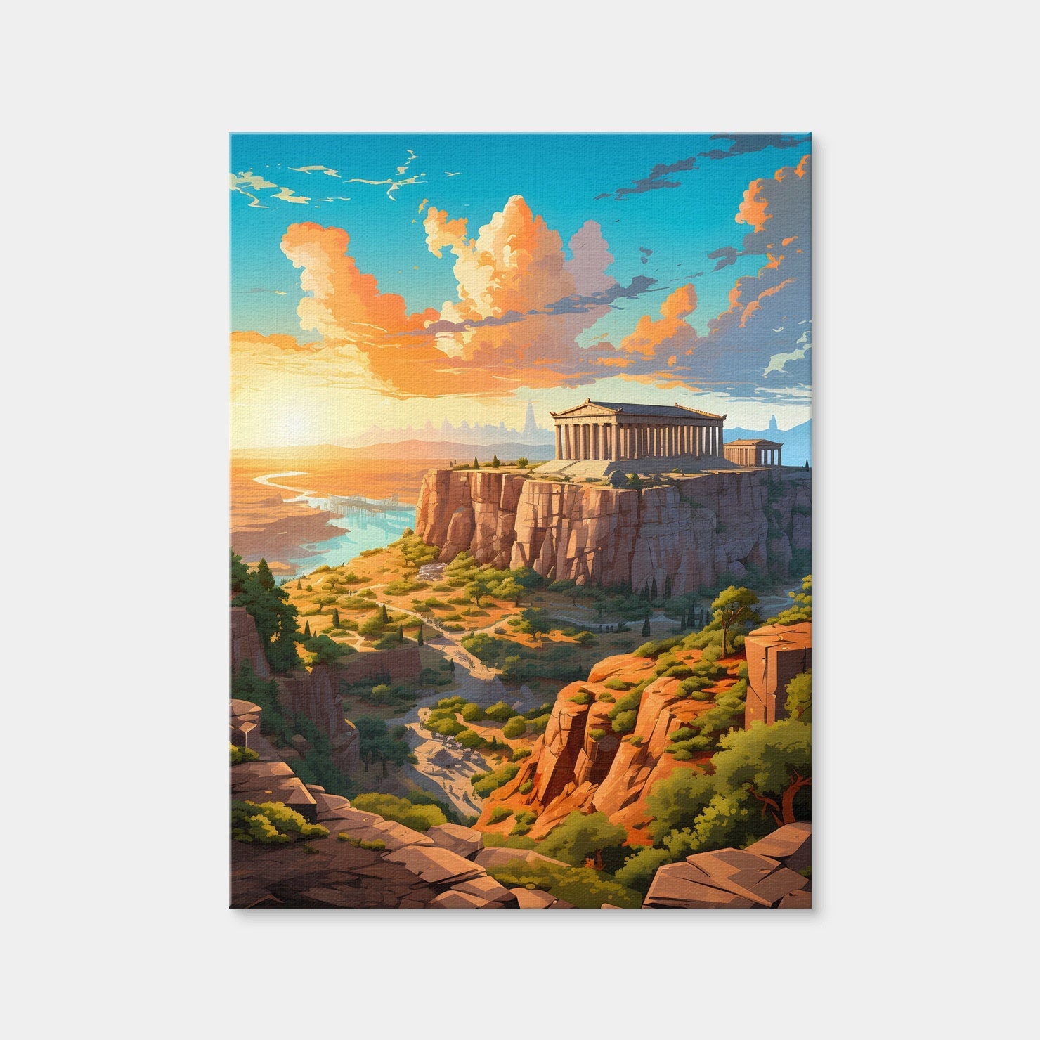 AUTO-MOCKUP WHITE | The Parthenon - Athens | 1 Piece | Gallery Wrap | group=3x4