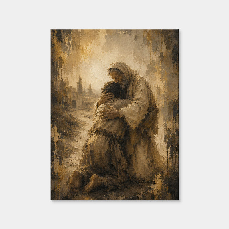 AUTO-MOCKUP WHITE | The Prodigal Son Embrace | 1 Piece | Gallery Wrap Canvas | group=3x4