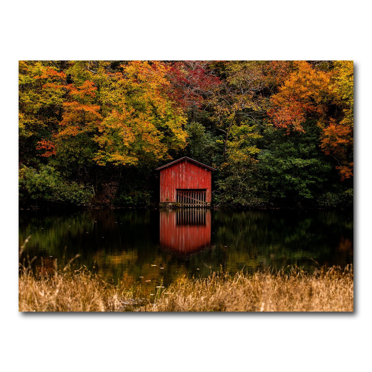 The Red Boat House Wall Art