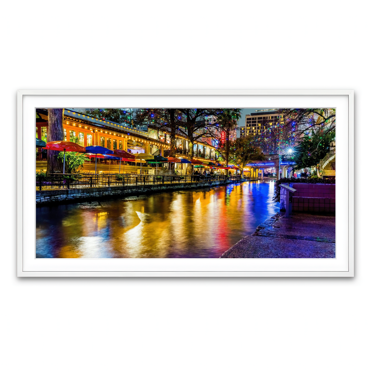 Framed Print 2x1 White