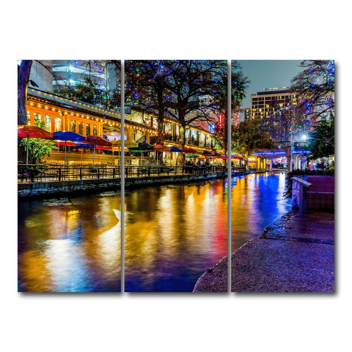 AUTO-MOCKUP WHITE | The Riverwalk | 3 Piece | Gallery Wrap Canvas | group=8x18