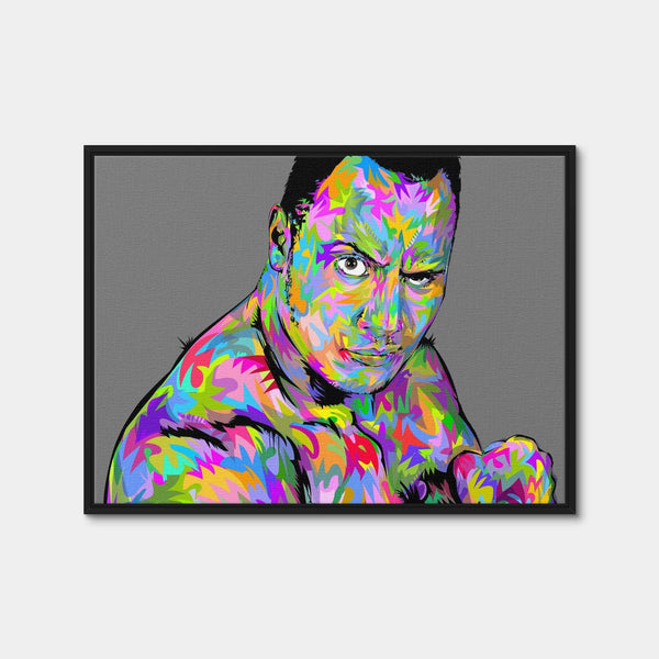 The Rock Wall Art — Framed Canvas Format preview