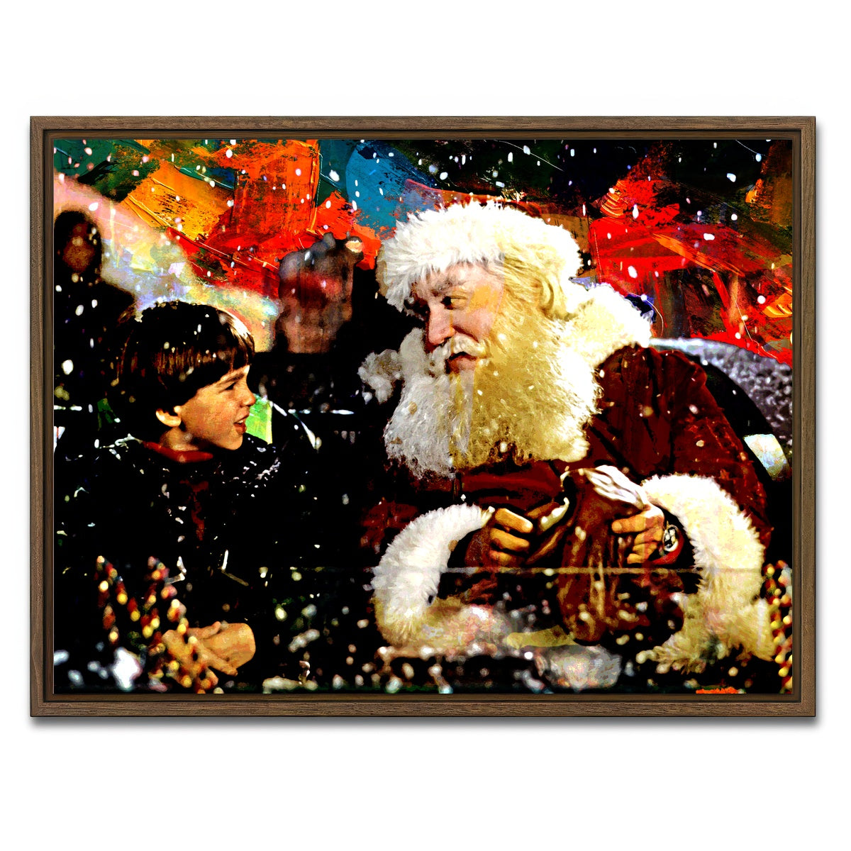 AUTO-MOCKUP WHITE | The Santa Clause | 1 Piece | Walnut Framed Canvas | group=4x3