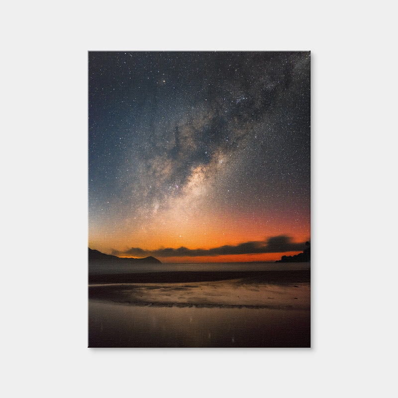 AUTO-MOCKUP WHITE | The Sea & Milky Way | 1 Piece | Gallery Wrap Canvas | group=3x4