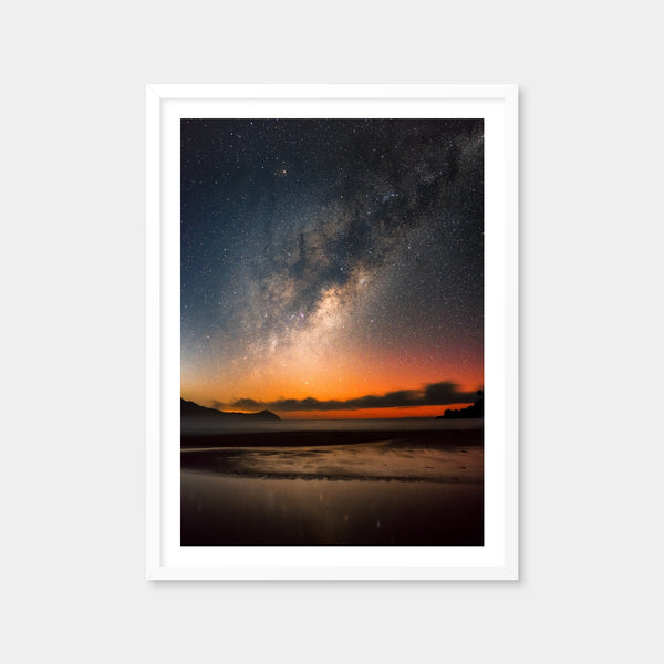 The Sea & Milky Way Wall Art — Framed Print Format preview