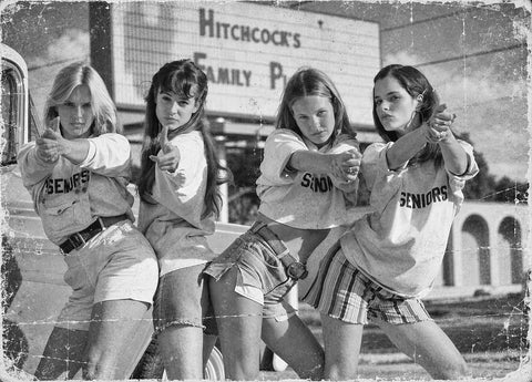 The Senior Girls – Dazed and Confused Grayscale Wall Art