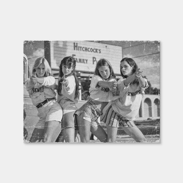 The Senior Girls – Dazed and Confused Grayscale Wall Art — Canvas Wrap Format preview