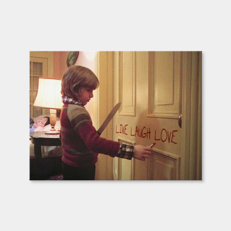 AUTO-MOCKUP WHITE | The Shining - Live Laugh Love | 1 Piece | Gallery Wrap Canvas | group=4x3