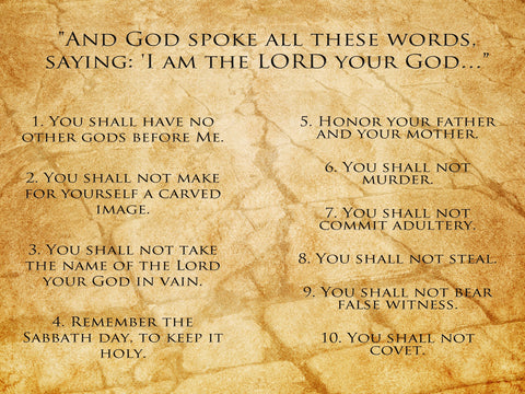 The Ten Commandments Wall Art