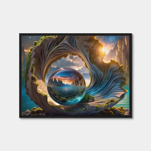 The Timeless Beauty of Nature's Seashells Wall Art — Framed Canvas Format preview