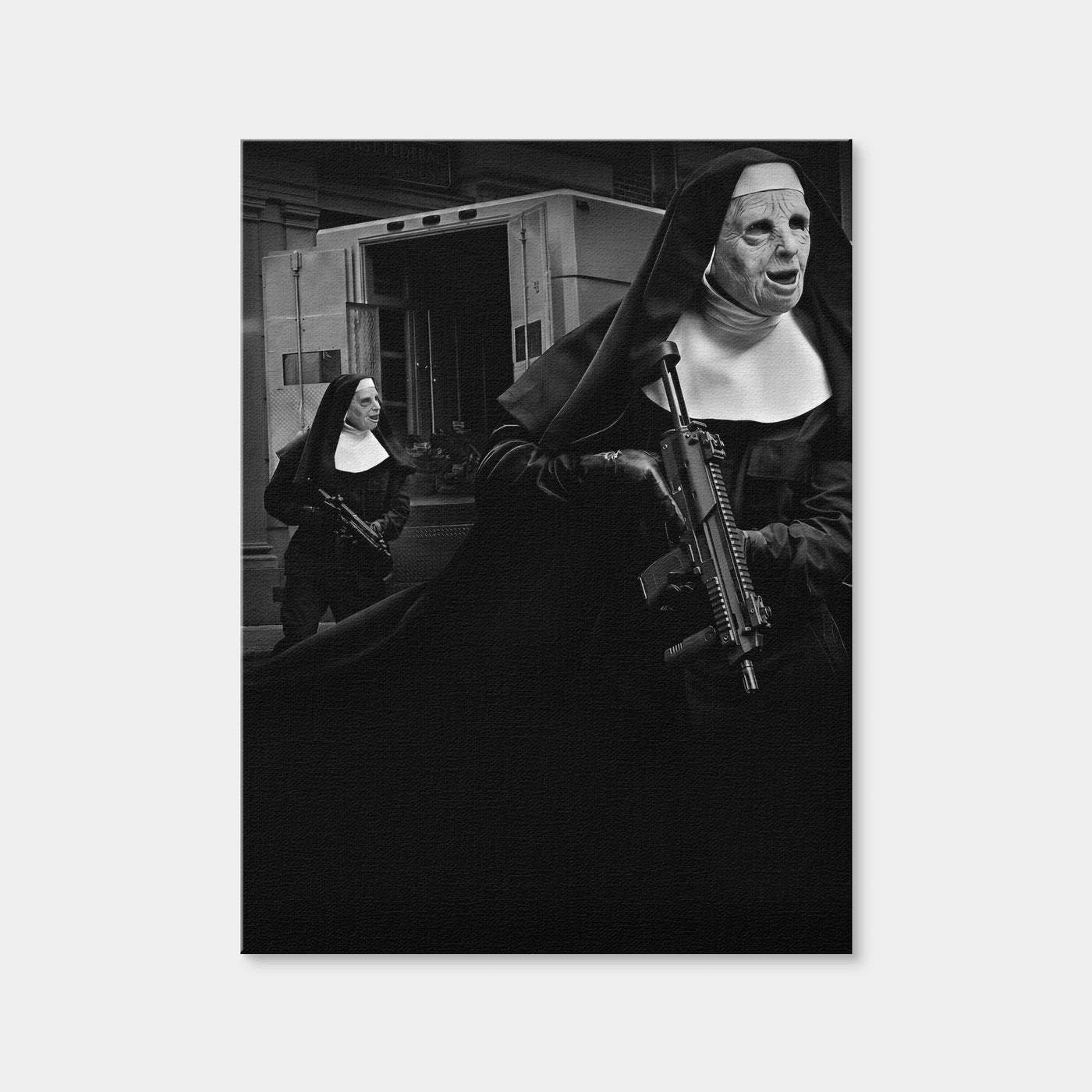 AUTO-MOCKUP WHITE | The Town Grayscale | 1 Piece | Gallery Wrap Canvas | group=3x4
