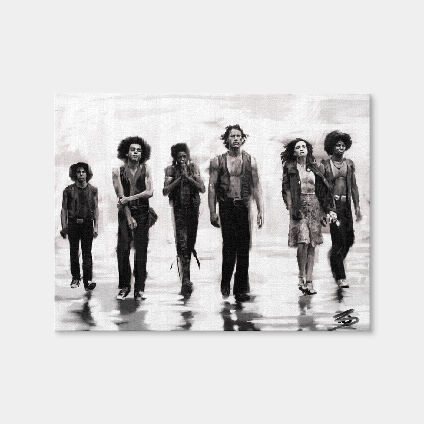AUTO-MOCKUP WHITE | The Warriors Sketch | 1 Piece | Gallery Wrap Canvas | group=4x3