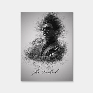 AUTO-MOCKUP WHITE | The Weeknd Sketch | 1 Piece | Gallery Wrap | group=3x4