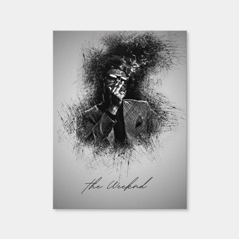 AUTO-MOCKUP WHITE | The Weeknd Smoke | 1 Piece | Gallery Wrap | group=3x4