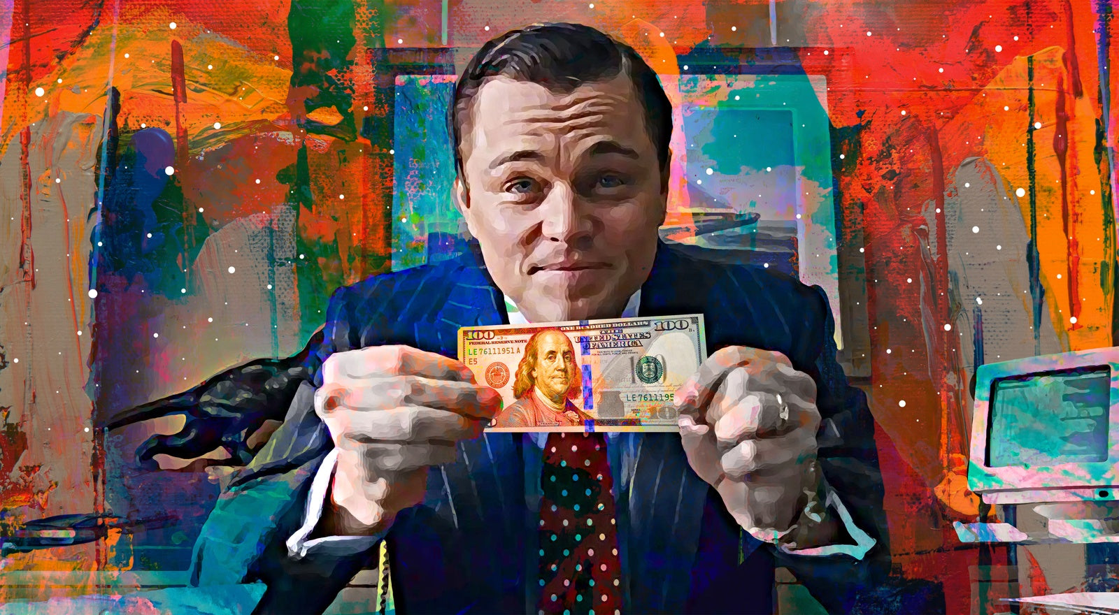 No.306フレーム付きキャンバスアート　ウルフオブウォールストリート　絵画 The Wolf of Wall Street Wall Art