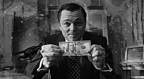 The Wolf of Wall Street Grayscale Wall Art