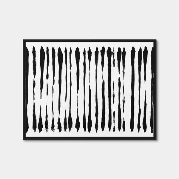 Thin Line Black Wall Art — Framed Canvas Format preview