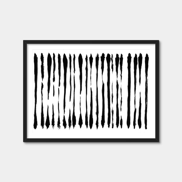 Thin Line Black Wall Art — Framed Print Format preview