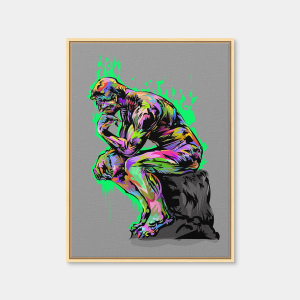 Thinker Wall Art — Framed Canvas Format preview