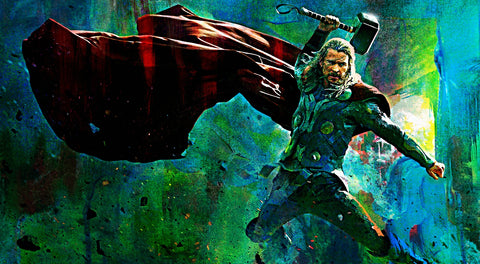 Thor & Hammer Wall Art