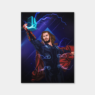 AUTO-MOCKUP WHITE | Thor with Hammer | 1 Piece | Gallery Wrap | group=3x4