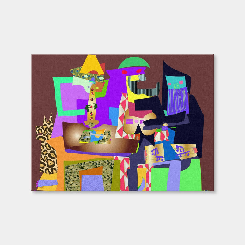 AUTO-MOCKUP WHITE | Three Musicians | 1 Piece | Gallery Wrap Canvas | group=4x3