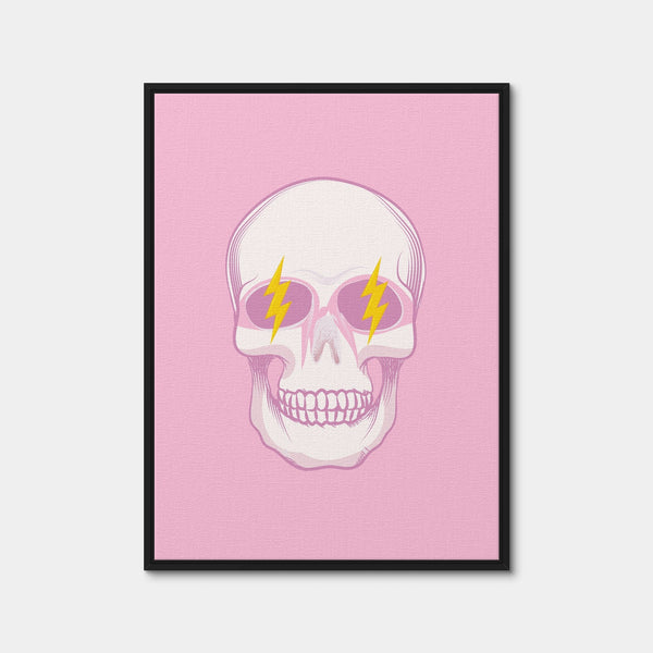 Thrill Groovy Skull Wall Art — Framed Canvas Format preview