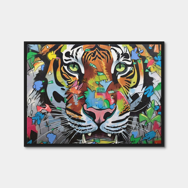 Tiger Graffiti Wall Art — Framed Canvas Format preview