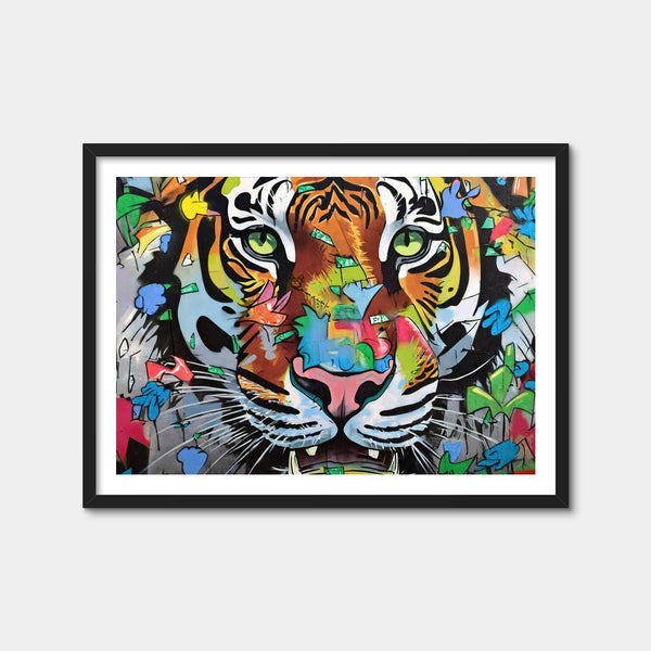 Tiger Graffiti Wall Art — Framed Print Format preview